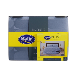 SATIN Plus 6 ft. Bedsheet Set x 5 units + 90" x 100" Comforter PP046 Grey