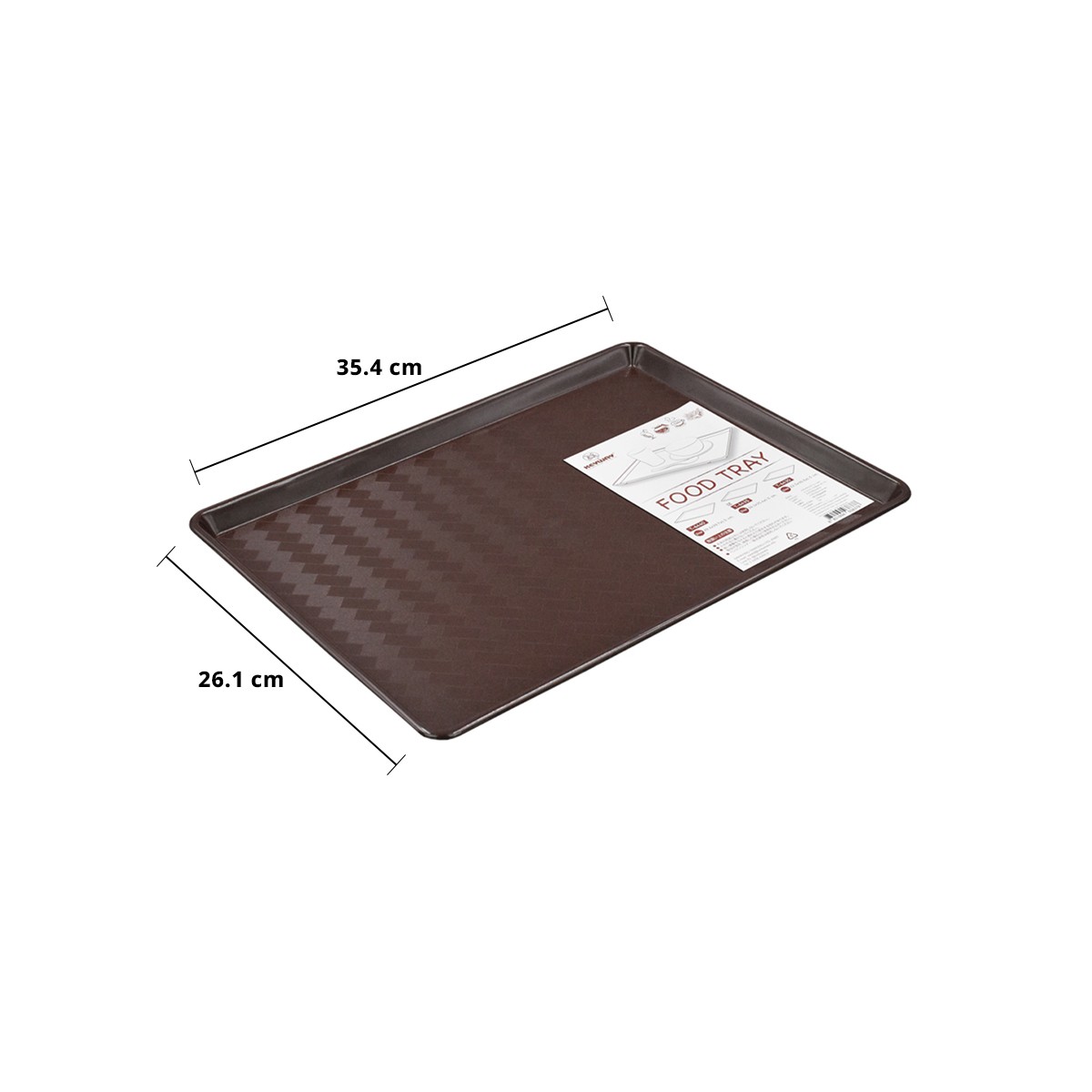 คีย์เวย์ ถาดเสิร์ฟอาหาร ขนาด 26.1 x 35.4 x 1.5 ซม. รุ่น T-6435 สีน้ำตาล_1