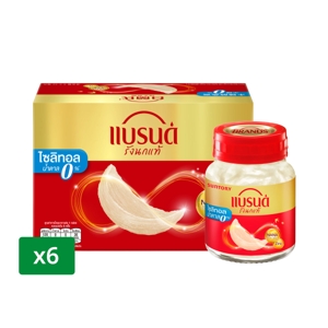 แบรนด์ เครื่องดื่มรังนกแท้สำเร็จรูป สูตรไซลิทอล 42 มล. แพ็ค 6 ขวด