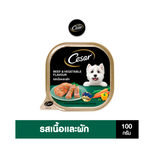 ซีซาร์ อาหารสุนัขชนิดเปียก รสเนื้อวัวและผัก 100 ก.