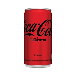 โค้ก น้ำอัดลม สูตรไม่มีน้ำตาล มินิแคน 180 มล.