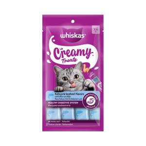 WHISKAS Creamy Treats Katsuo & Seafood Flavors 12 g. x 4 pcs.