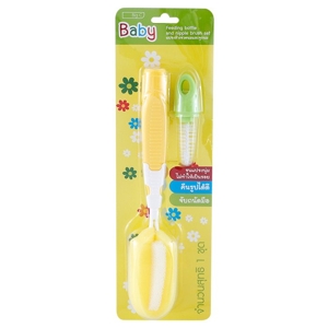 BIG C Baby Bottle Brush with Sponge Tip (Assorted colors, No selection)