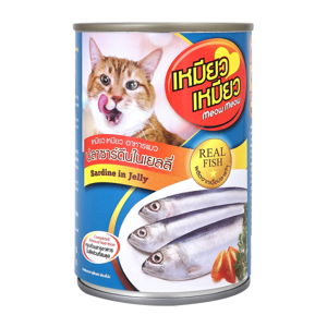 MEOW MEOW CATFOOD SARDINE IN JELLY 400G