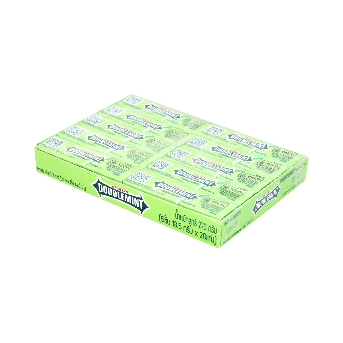WRIGLEY'S DOUBLEMINT GUM Peppermint Flavor 13.5 g.
