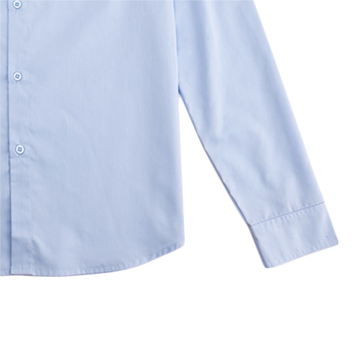 โคฟ เสื้อเชิ้ตแขนยาวสีพื้น สำหรับผู้ชาย สีฟ้า_2