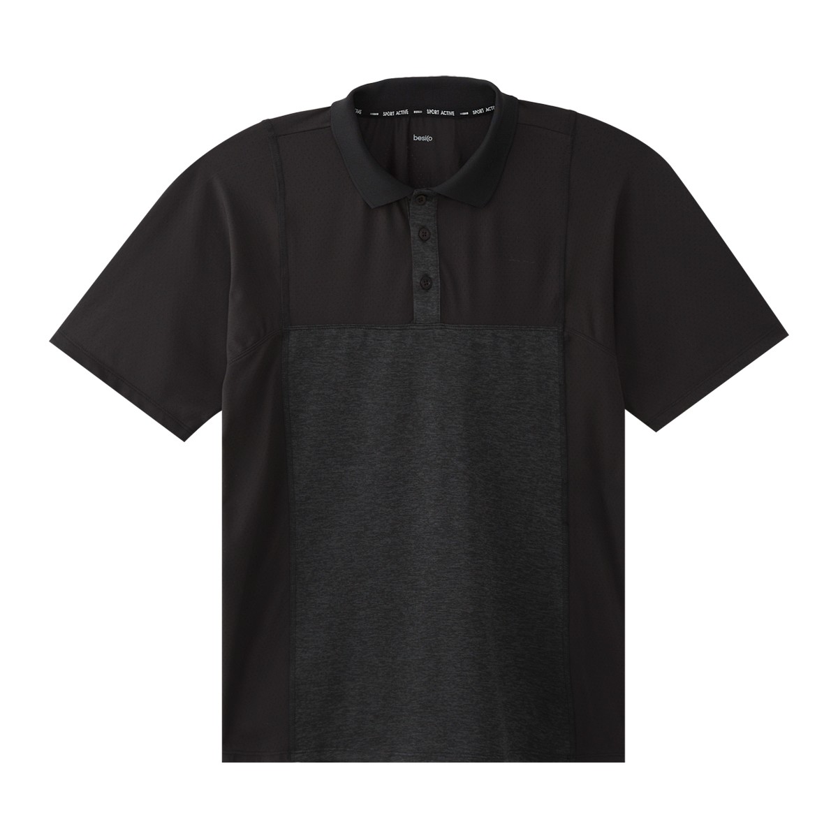 เบสิโค เสื้อโปโล สำหรับผู้ชาย รุ่น FFDM25Q2MS004 สีดำ