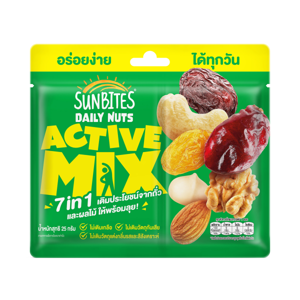 ซันไบทส์ เดลี่นัท แอคทีฟมิกซ์ ถั่วอบผสมผลไม้อบแห้ง 25 ก._thumbnail