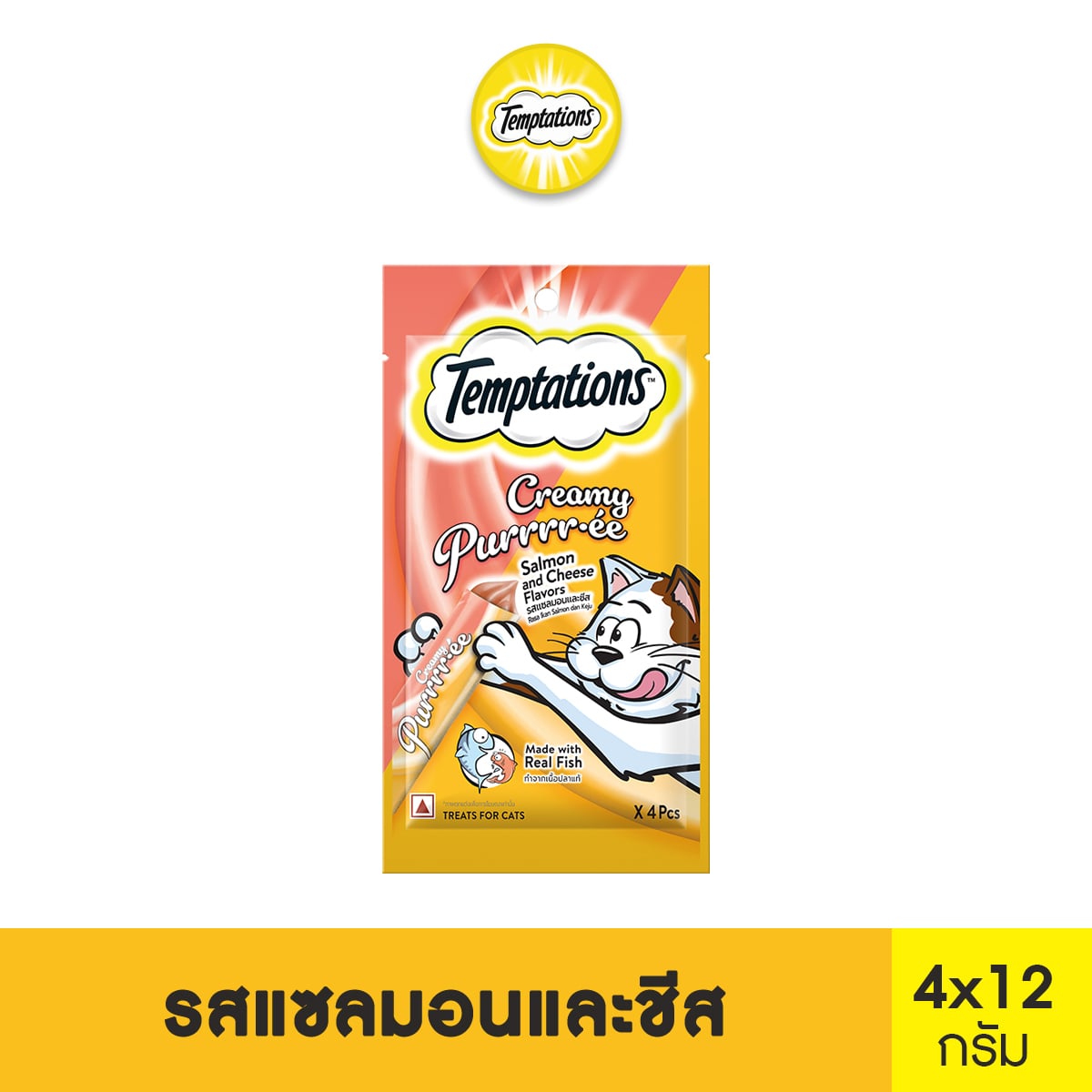 Temptations Salmon With Cheese Cat Lickable 4pcs. 48g.