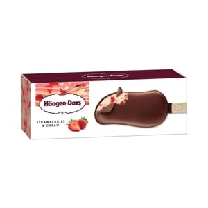 Haagen Dazs Strawberry and Cream Ice Cream Stickbar 69g.