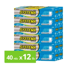 ซิสเท็มมา ยาสีฟัน สูตรแคร์แอนด์โพรเท็ค กลิ่นไอซี่ มินต์ 40 ก. x 12 ชิ้น_thumbnail