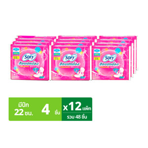โซฟี ขอบปกป้อง สลิม ผ้าอนามัยแบบมีปีก สำหรับกลางวัน ขนาด 22 ซม. 4 ชิ้น แพ็ค 12_thumbnail