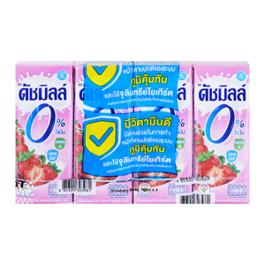ดัชมิลล์ โยเกิร์ตพร้อมดื่มยูเอชที ไขมัน 0% กลิ่นสตรอว์เบอร์รี่ 180 มล. x 4 ชิ้น_thumbnail_1
