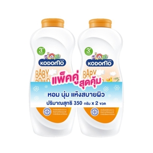 โคโดโม แป้งเด็ก สูตรเนเชอรัล ซอฟท์ โพรเทคชั่น 350 ก. แพ็ค 2