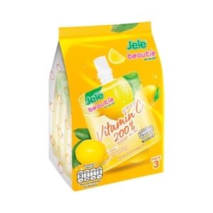 JELE Beautie Carrageenan Jelly Lemon Flavor 140 g. Pack 3