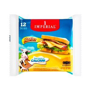 Imperial Cheddar Cheese 12Slices 250g.