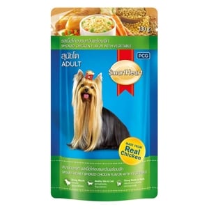 Smart Heart Pouch Smoked Chicken Flavor With Vegetable 130g.