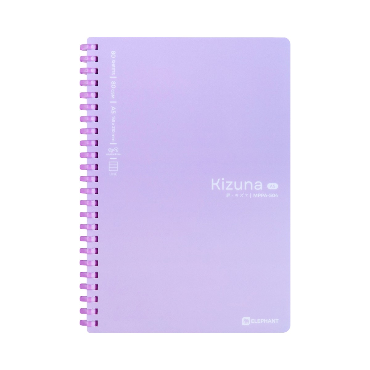 ตราช้าง สมุดสันห่วง รุ่น MPPA-504 A5 80 แกรม คละสี_2