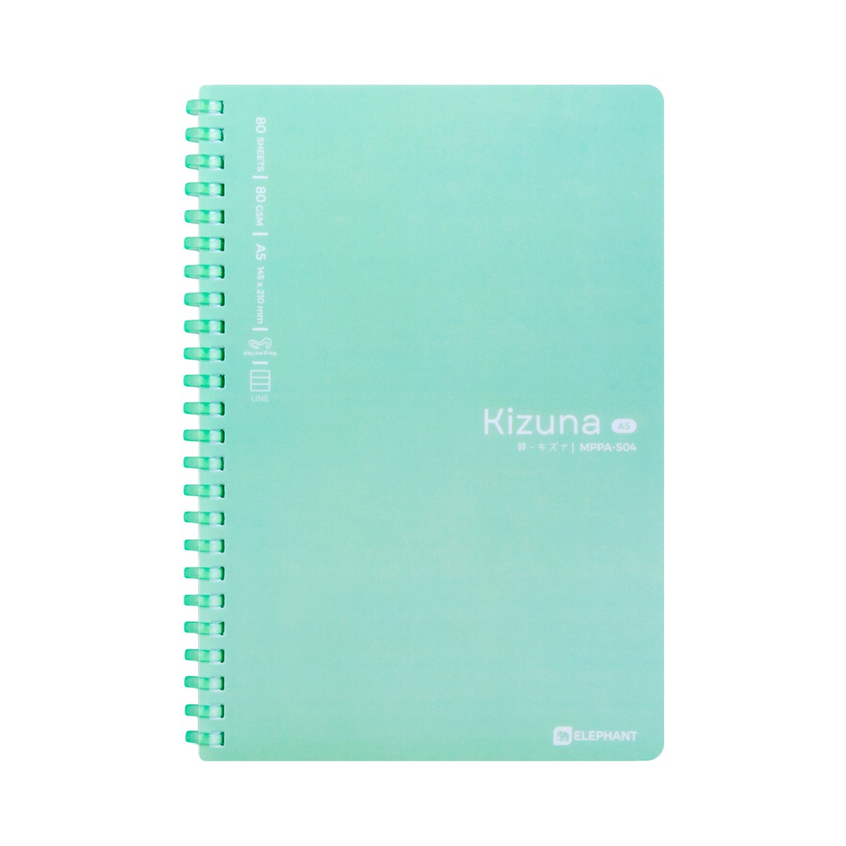 ตราช้าง สมุดสันห่วง รุ่น MPPA-504 A5 80 แกรม คละสี_3