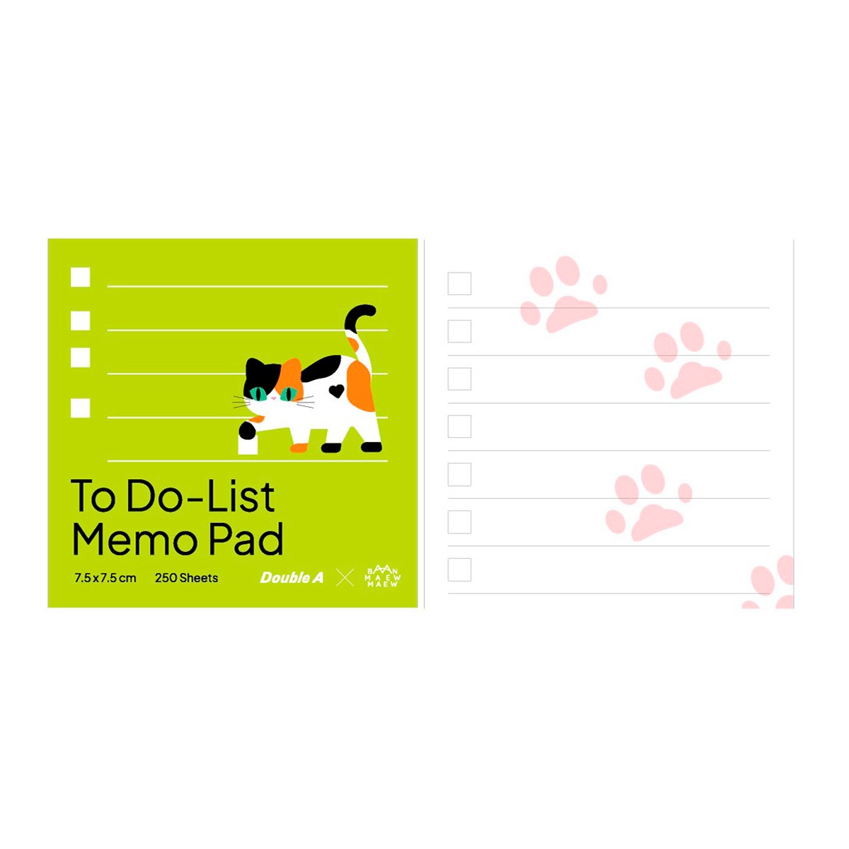 ดั๊บเบิ้ล เอ กระดาษโน้ตลายเส้น 80 แกรม 75 x 75 มม. 250 แผ่น_1
