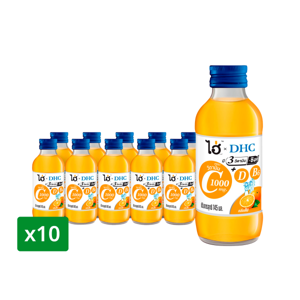 HI! x DHC Vitamin C 200% Drink Yuzu Orange Flavor 145 ml. Pack 10