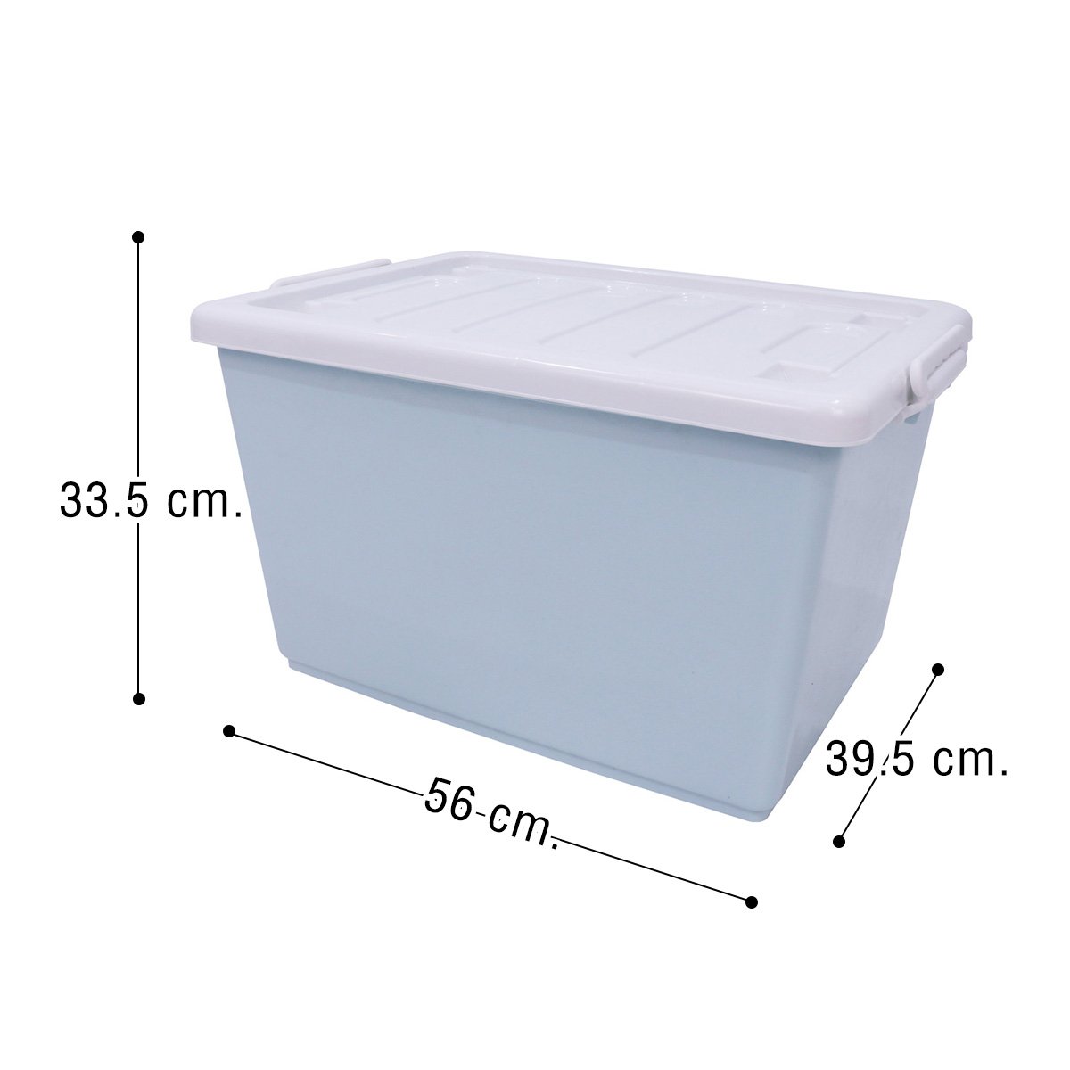 เบสิโค กล่องพลาสติกอเนกประสงค์ ขนาด 50 ล. สีฟ้า_2