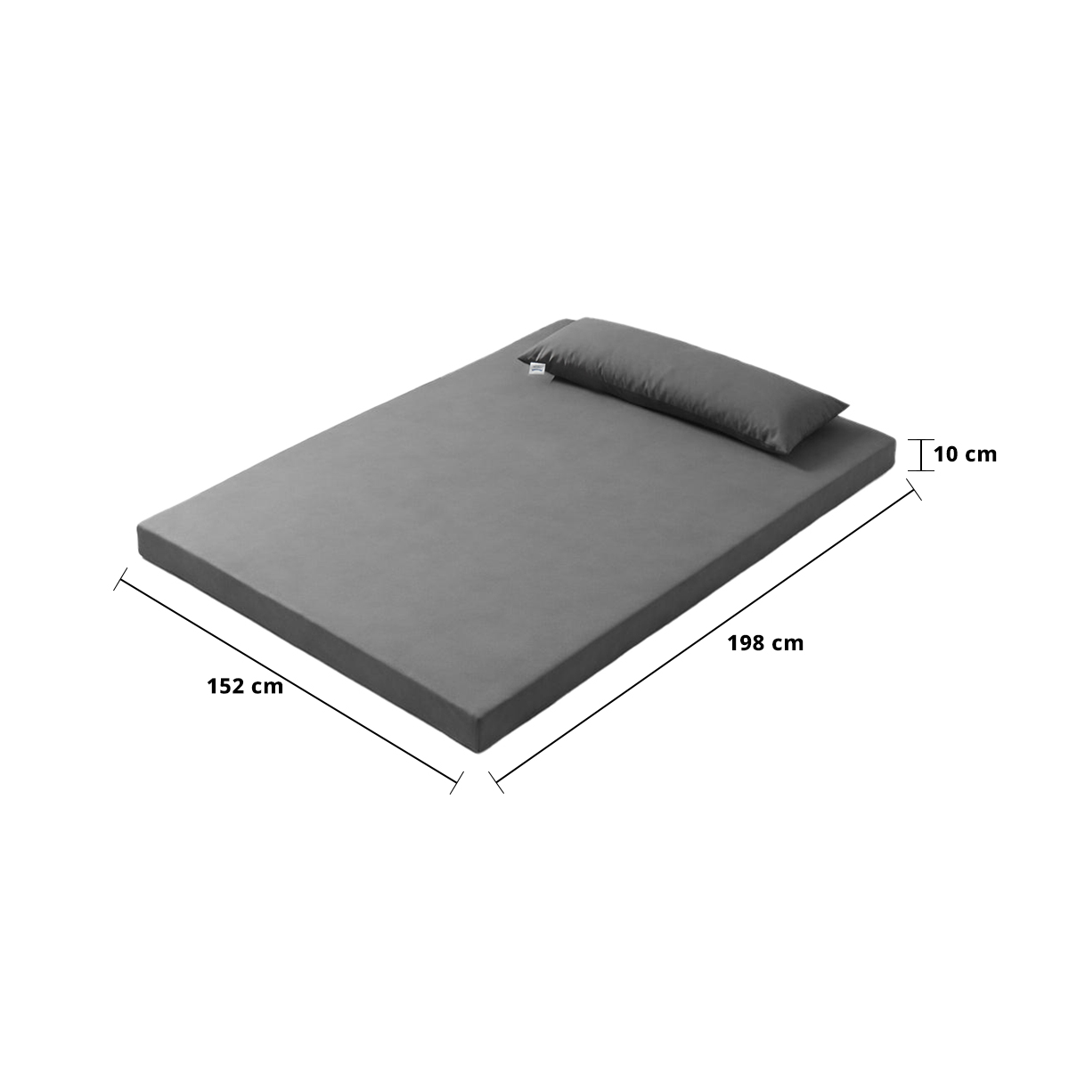 ไมดาส ท็อปเปอร์ รุ่น Basic Living 5 ฟุต หนา 4 นิ้ว สีเทาเข้ม_2