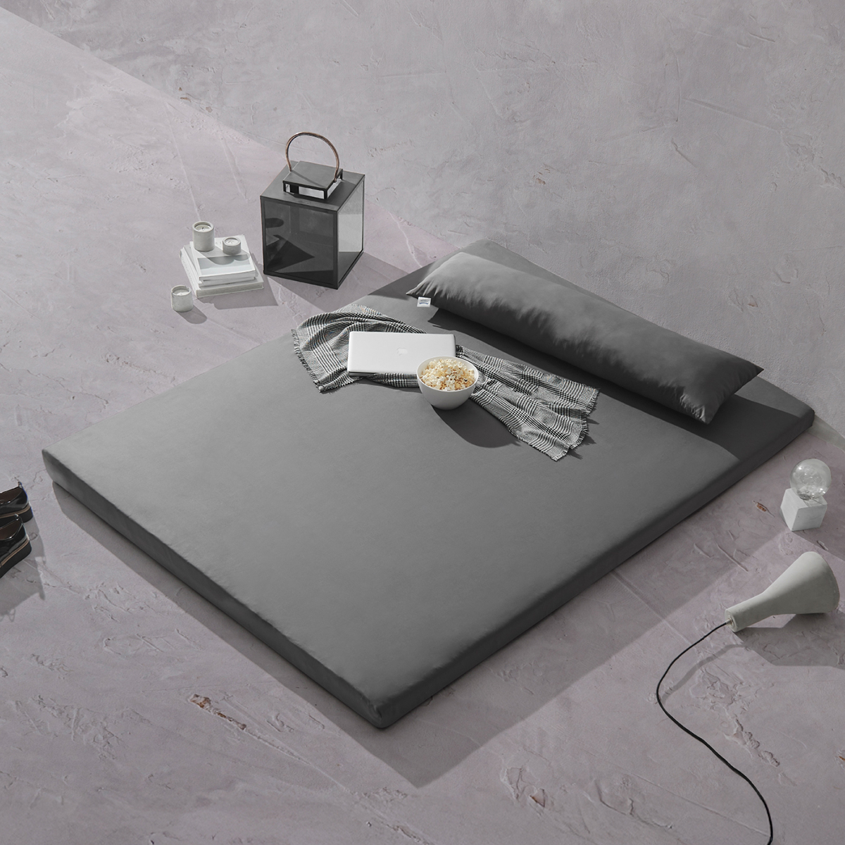 ไมดาส ท็อปเปอร์ รุ่น Basic Living 5 ฟุต หนา 4 นิ้ว สีเทาเข้ม_3