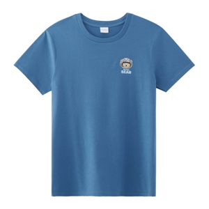 เบสิโค เสื้อยืดแขนสั้นพิมพ์ลาย สำหรับผู้ชาย รุ่น FSWN24Q3YM010 สีฟ้า_thumbnail