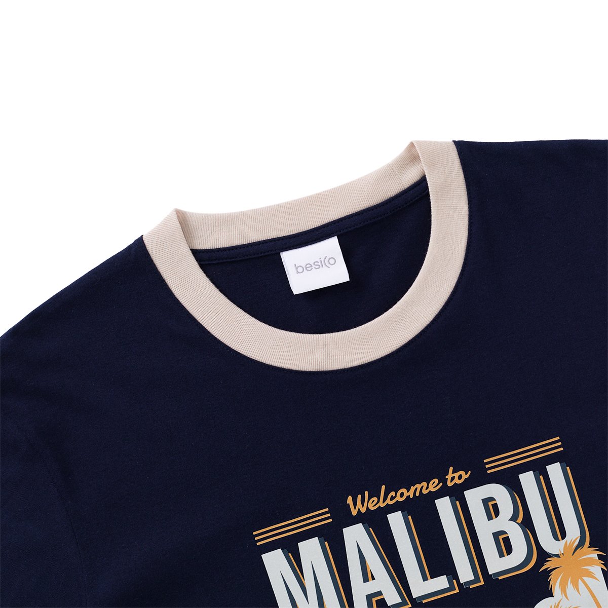 เบสิโค เสื้อยืดผู้ชาย รุ่น FTHL25Q1YM008 สีกรมท่า_1