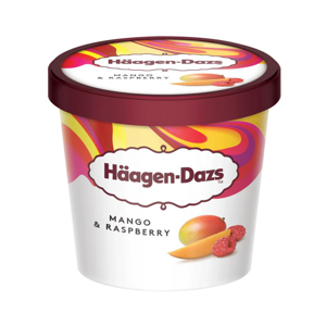 Haagen Dazs Ice Cream Mango and Raspberry Cup 81g.