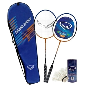 GRAND SPORT Badminton Rackets 2 ea & 3 Shuttlecocks Assorted Versions