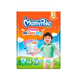 Mamy Poko Happy Day and Night Baby Diaper Pants Size XL 54pcs.
