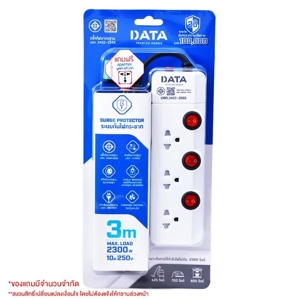 Data Power Strip 3Sockets 3Switch Size 3metre