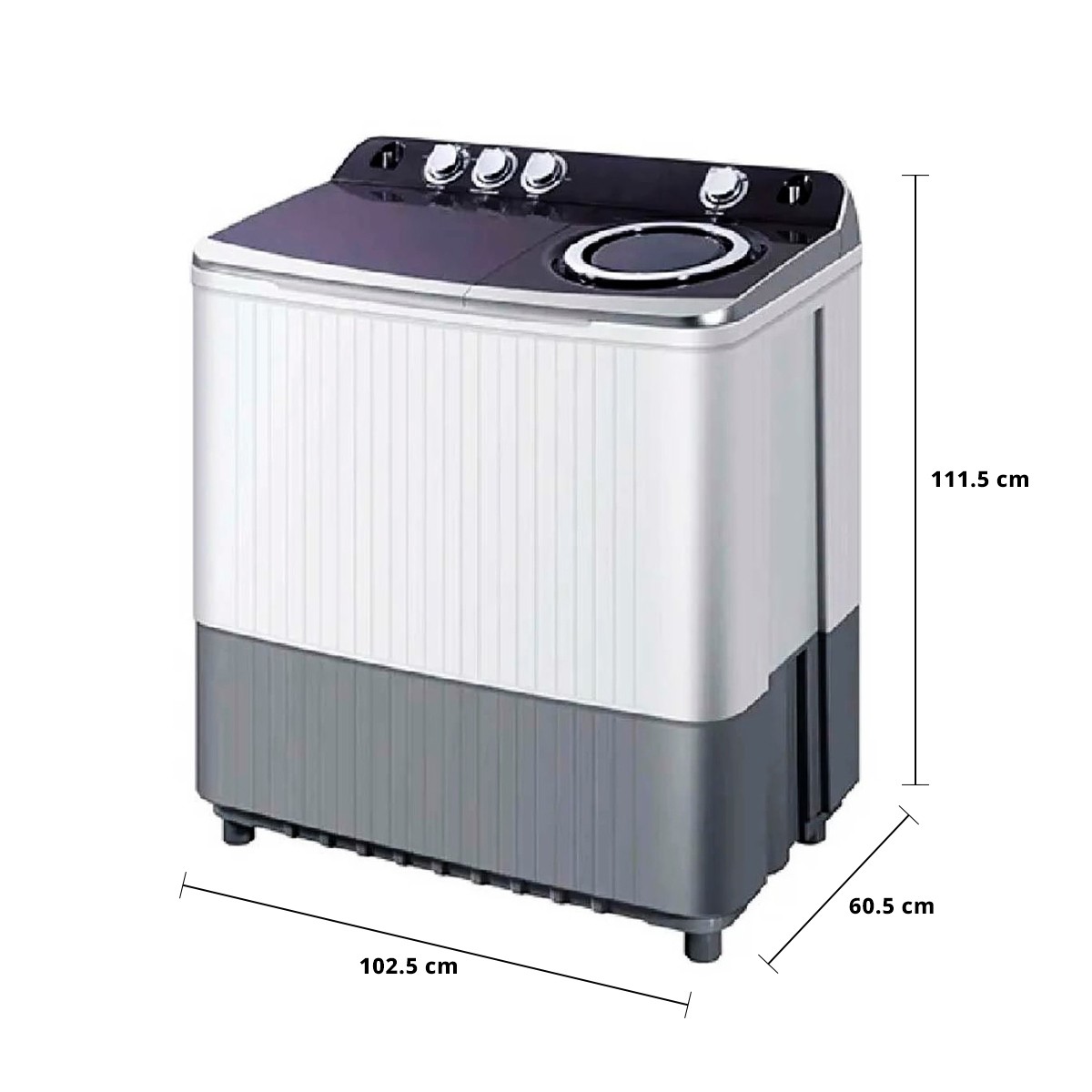 ไฮเออร์ เครื่องซักผ้าฝาบน 2 ถัง รุ่น HWM-T180N2 ขนาดถังซัก 18 กก. / ถังปั่น 14 กก. สีเทา_7
