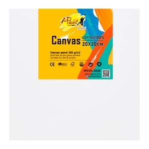 ไอ-เพ้นท์ เฟรมผ้าใบบาง 280 แกรม รุ่น IPCVS-2020 ขนาด 20 x 20 ซม. สีขาว_thumbnail
