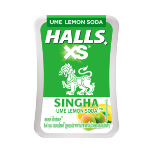 Halls XS Singha UME Lemon Soda 12g.