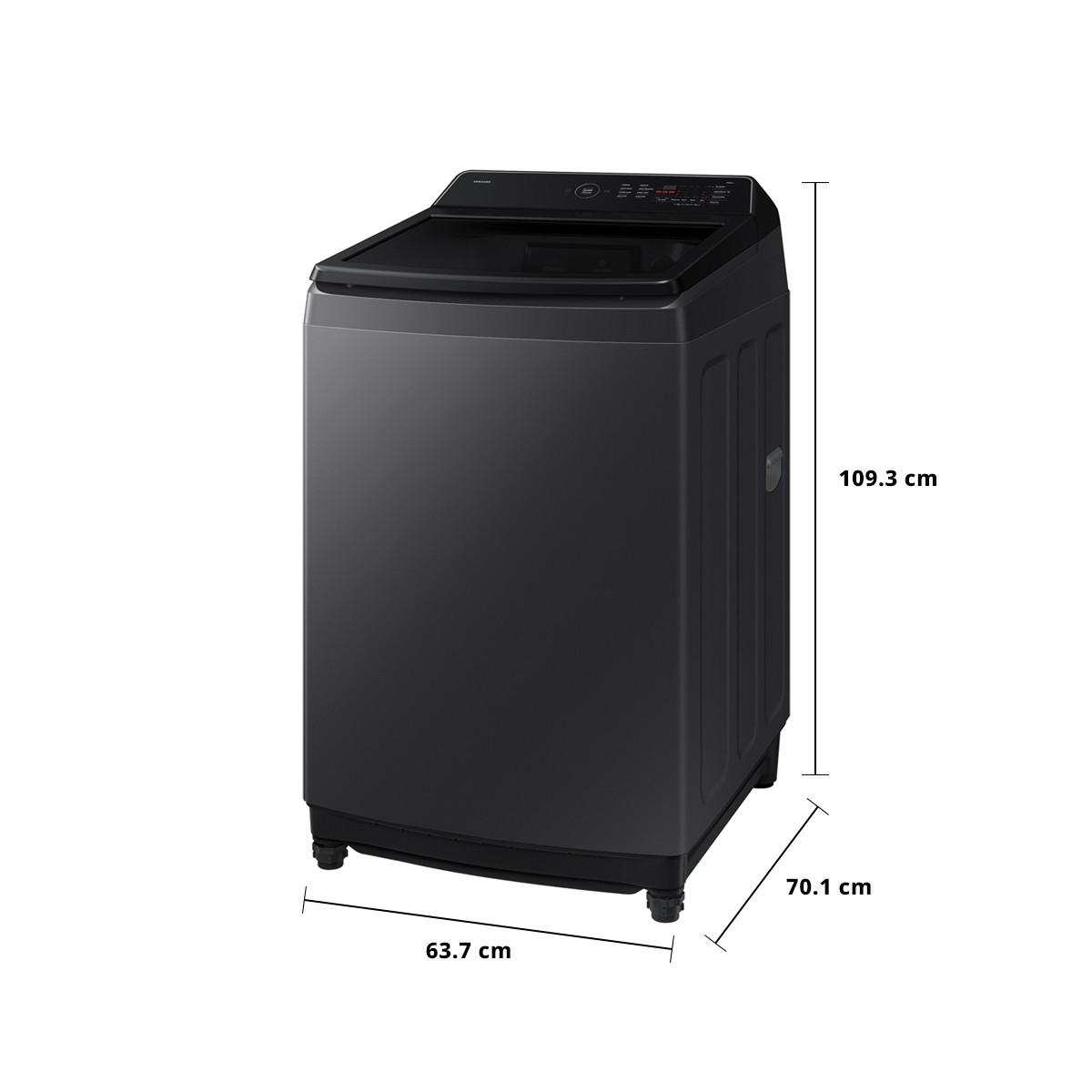 ซัมซุง เครื่องซักผ้าฝาบน รุ่น WA40F19E7CST ขนาด 19 กก. สีดำ_5