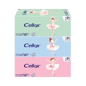 Cellox Trendy Facial Tissue 3ply 80sheets Pack 3