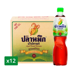 ปลาหมึก น้ำปลาแท้ ขวดเพ็ท 700 มล. แพ็ค 12_thumbnail