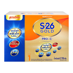 เอส-26 โกลด์ เอส เอ็ม เอ โปร-ซี นมผงดัดแปลงสำหรับเด็กทารก สำหรับอายุแรกเกิดถึง อายุ 1 ปี 2750 ก._thumbnail