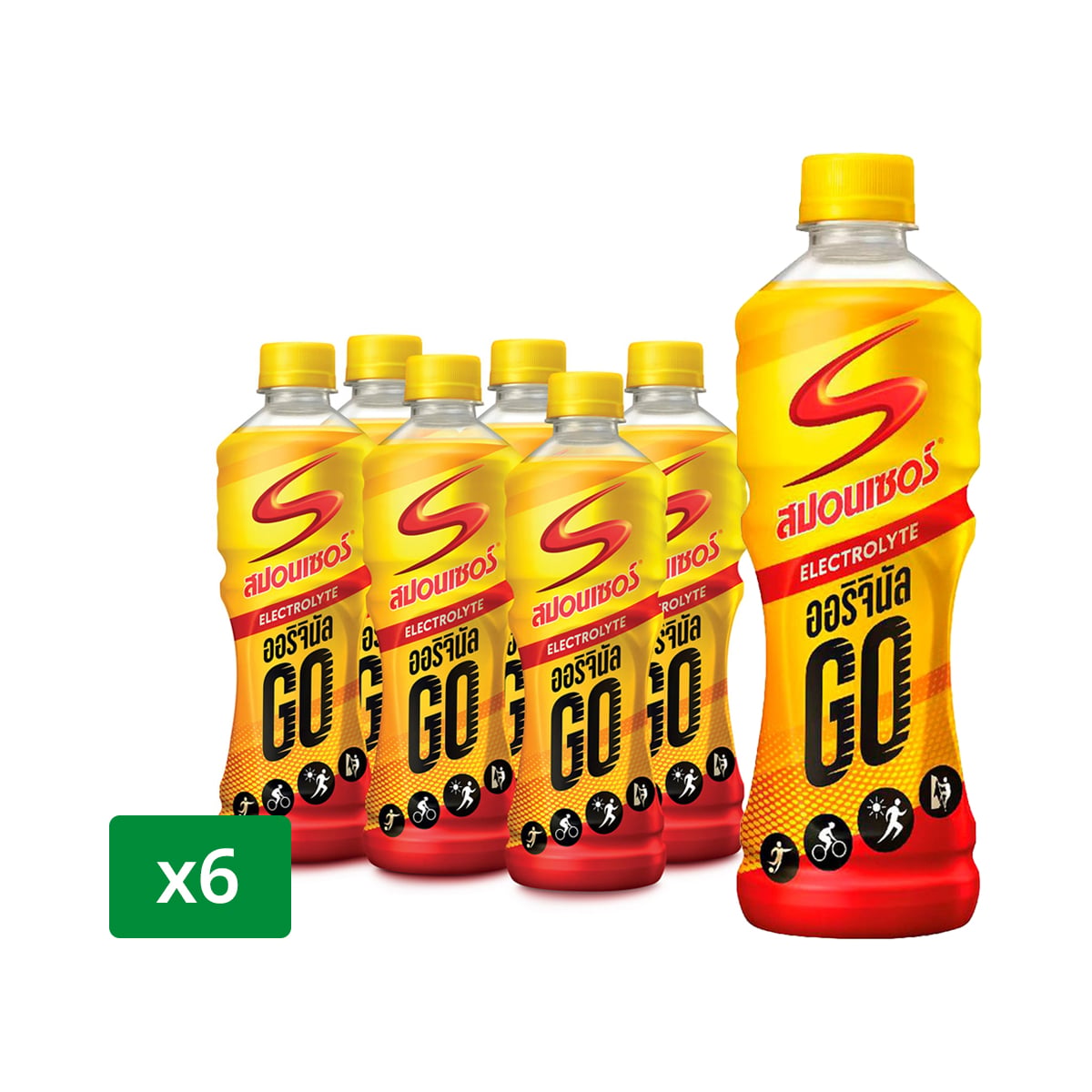 สปอนเซอร์ โก เครื่องดื่มเกลือแร่ รสออริจินัล 420 มล. แพ็ค 6