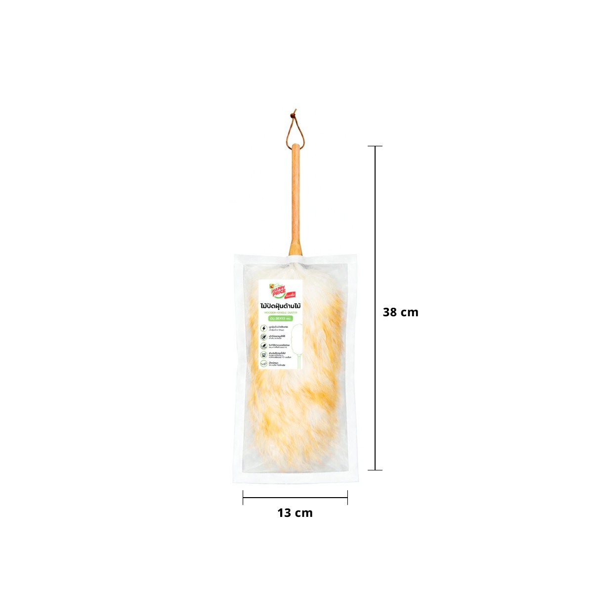 บิ๊กซี แฮปปี้ ไพรซ์ ไม้ปัดฝุ่นด้ามไม้ (S) 38 x 13 ซม._1