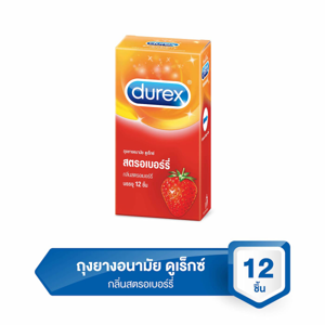 ดูเร็กซ์ ถุงยางอนามัย กลิ่นสตรอว์เบอร์รี่ ขนาด 52.5 บรรจุ 12 ชิ้น_thumbnail