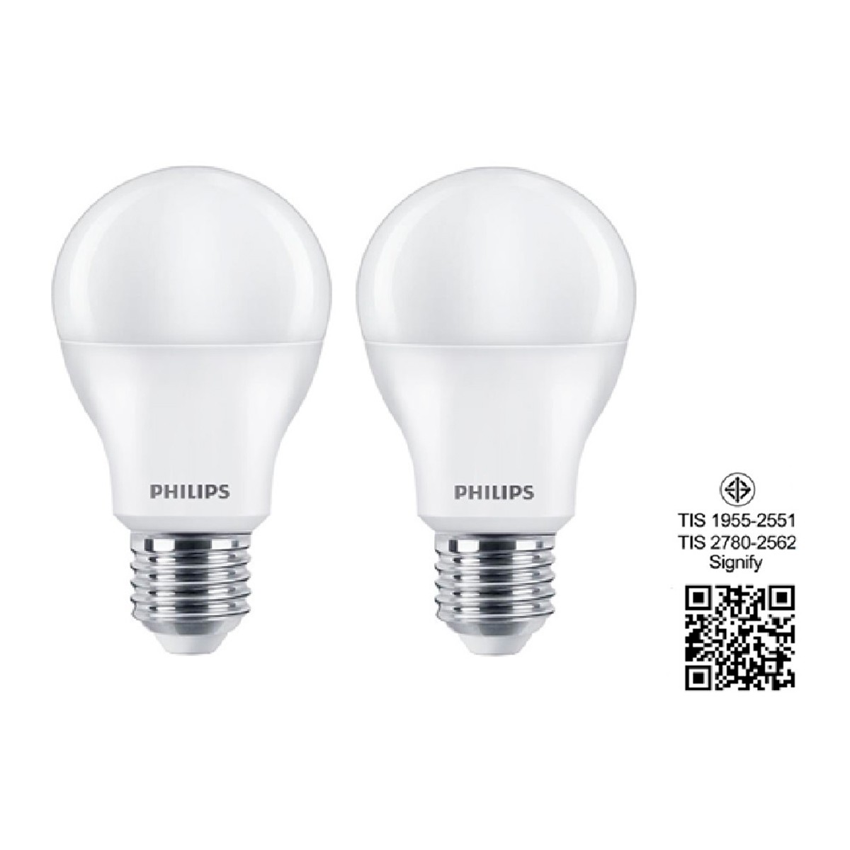 ฟิลิปส์ หลอดไฟ LED 9W รุ่น Essential LED bulb แพ็ค 2 แสงขาว_1