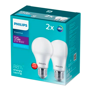 ฟิลิปส์ หลอดไฟ LED 9W รุ่น Essential LED bulb แพ็ค 2 แสงขาว_thumbnail