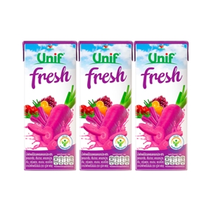 UNIF Fresh 40% Mixed Vegetable and Fruit Juice with Purple Carrot 250ml. Pack 3
