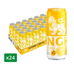 Singha Lemon Soda 330ml. Pack 24