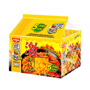 นิสชิน บะหมี่กึ่งสำเร็จรูปแบบแห้ง รสไก่เผ็ดเกาหลีชีส 60 ก. แพ็ค 5_thumbnail