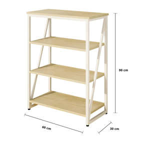 เบสิโค ชั้นอเนกประสงค์ 4 ชั้น รุ่น LF-04 ขนาด 60 x 30 x 90 ซม. สีขาว_thumbnail_2